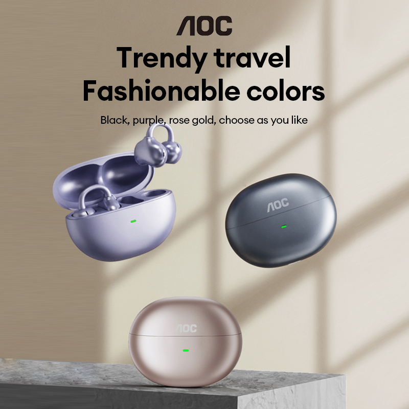 Video Games - AOC ACD2544 ワイヤレスBluetoothイヤークリップイヤホン オープンイヤーヘッドホン サラウンドステレオサウンド 低遅延