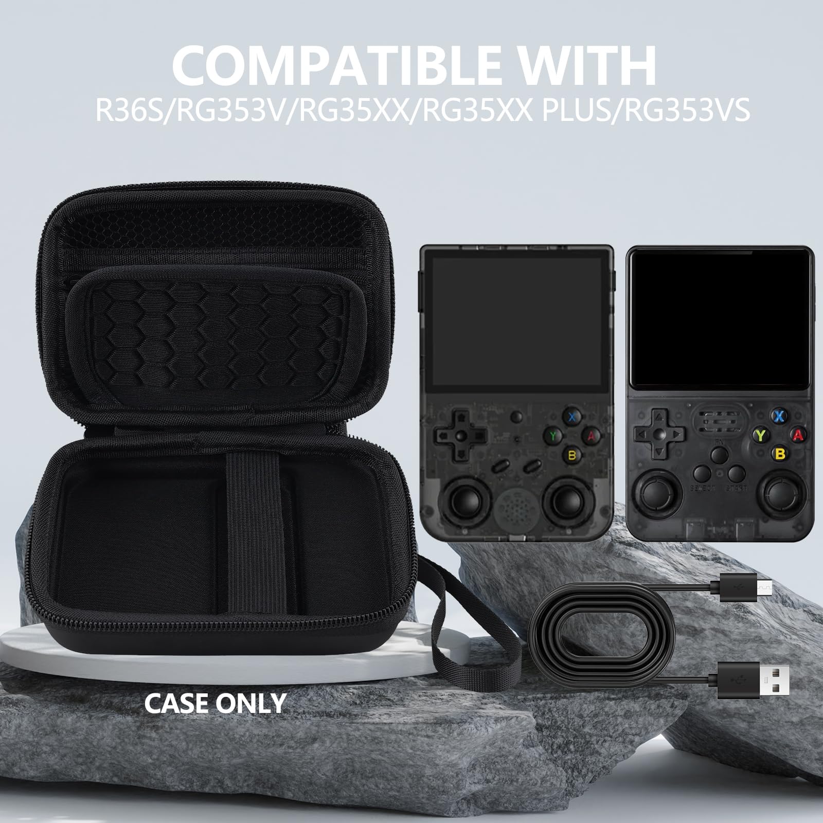 R36S レトロハンドヘルドゲーム機用ポータブル収納ケースバ - Retro Handheld Game Console R36S のレビューと価格