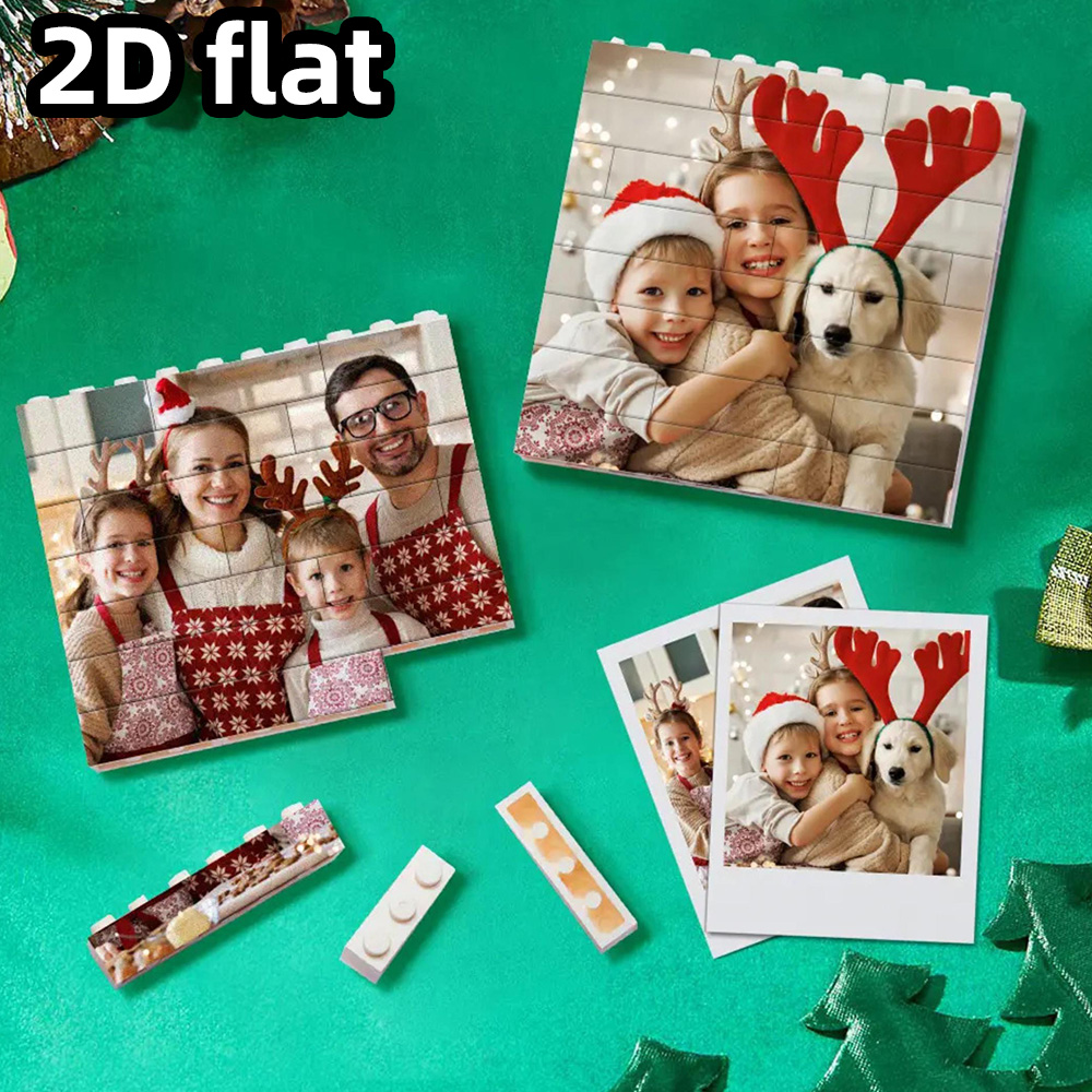 クリスマスデコレーション用のカスタマイズされた写真入り積み木 - Building Blocks のレビューと価格