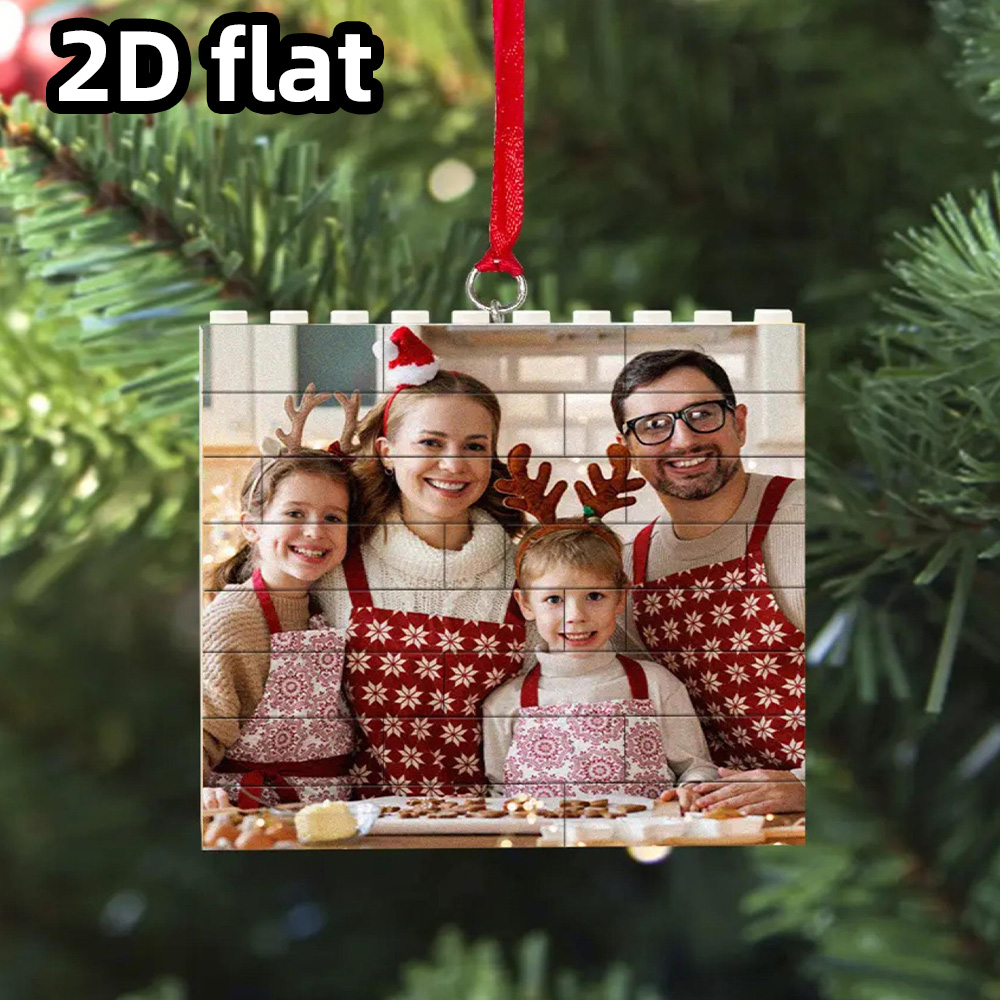 クリスマスデコレーション用のカスタマイズされた写真入り積み木 - Building Blocks のレビューと価格