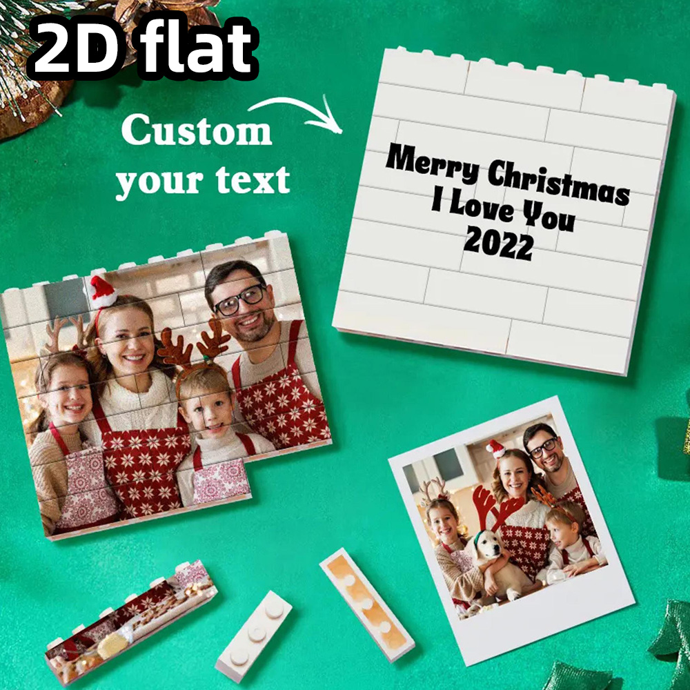 クリスマスデコレーション用のカスタマイズされた写真入り積み木 - Building Blocks のレビューと価格