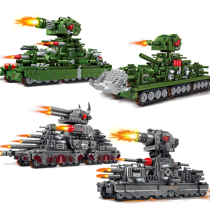 戦車世界漫画モデルビルディングブロックセット KV44 カー - Lego Compatible Military Tank のレビューと価格