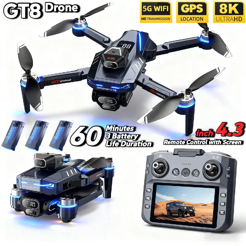 LSRC GT8 ドローン 4K プロフェッショナル デュア - Fpv Brushless Rc Drone 4K のレビューと価格