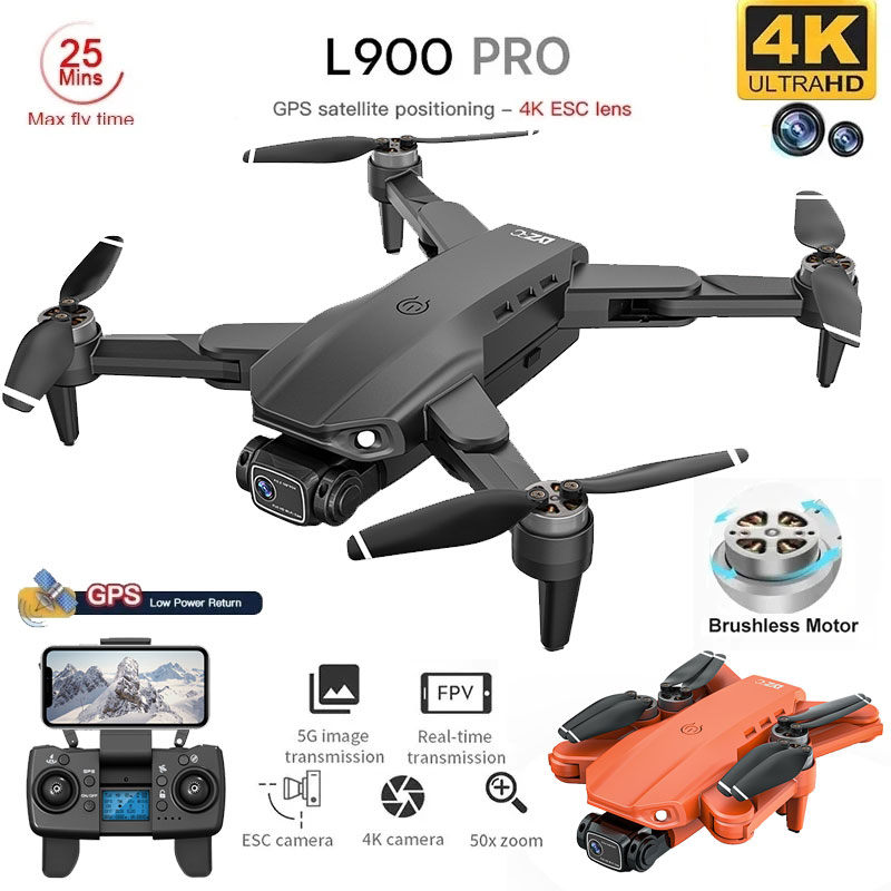 折りたたみ式ブラシレスドローンl900プロ,GPS, 4k, - Fpv Brushless Rc Drone 4K のレビューと価格