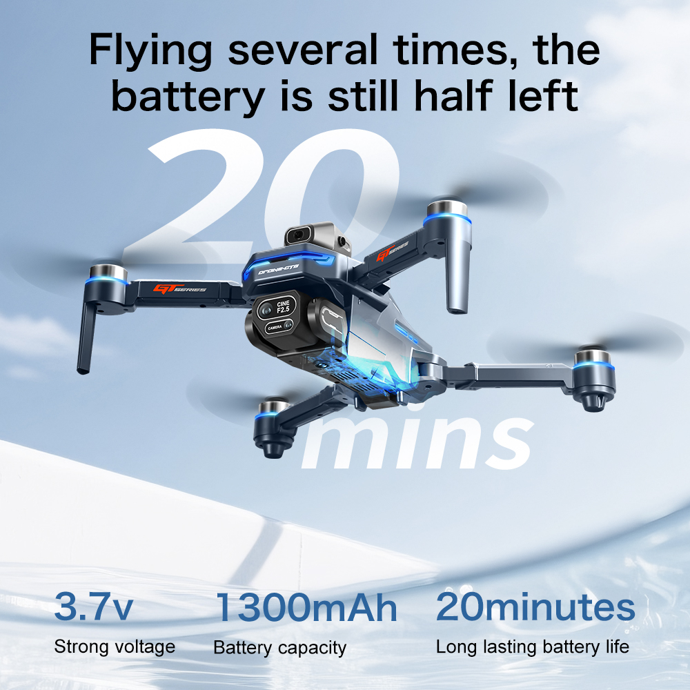 オリジナルGT8ドローン 8Kプロフェッショナルデュアルカメ - Fpv Brushless Rc Drone 4K のレビューと価格
