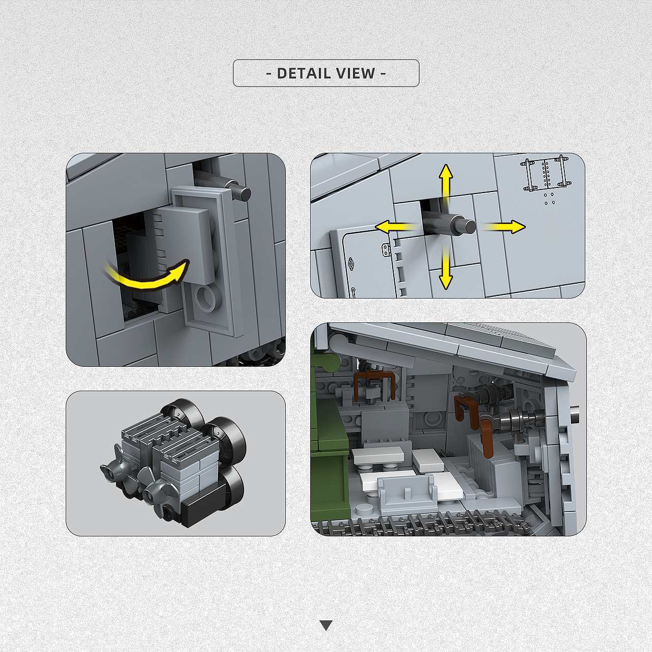 920ピース WW1 A7V 重戦車 ビルディングブロック  - Lego Compatible Military Tank のレビューと価格