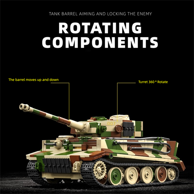 1:28 ドイツタイガータンクビルディングブロックセット、D - Lego Compatible Military Tank のレビューと価格