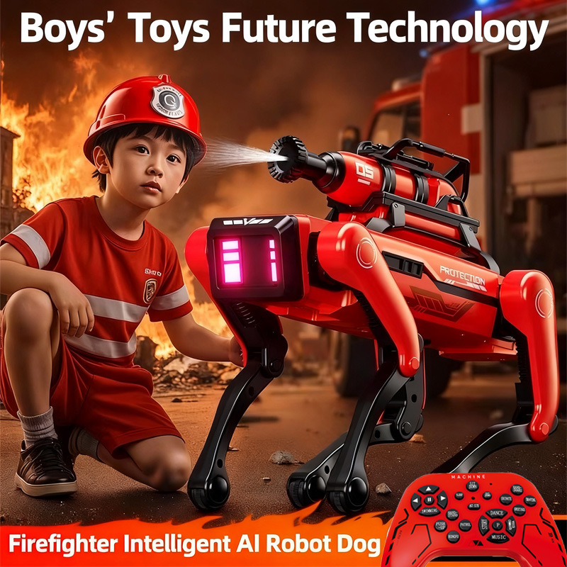 AIロボット犬 知能消防ロボット犬 AI電子ペット 音声イン - Remote Control Toys のレビューと価格