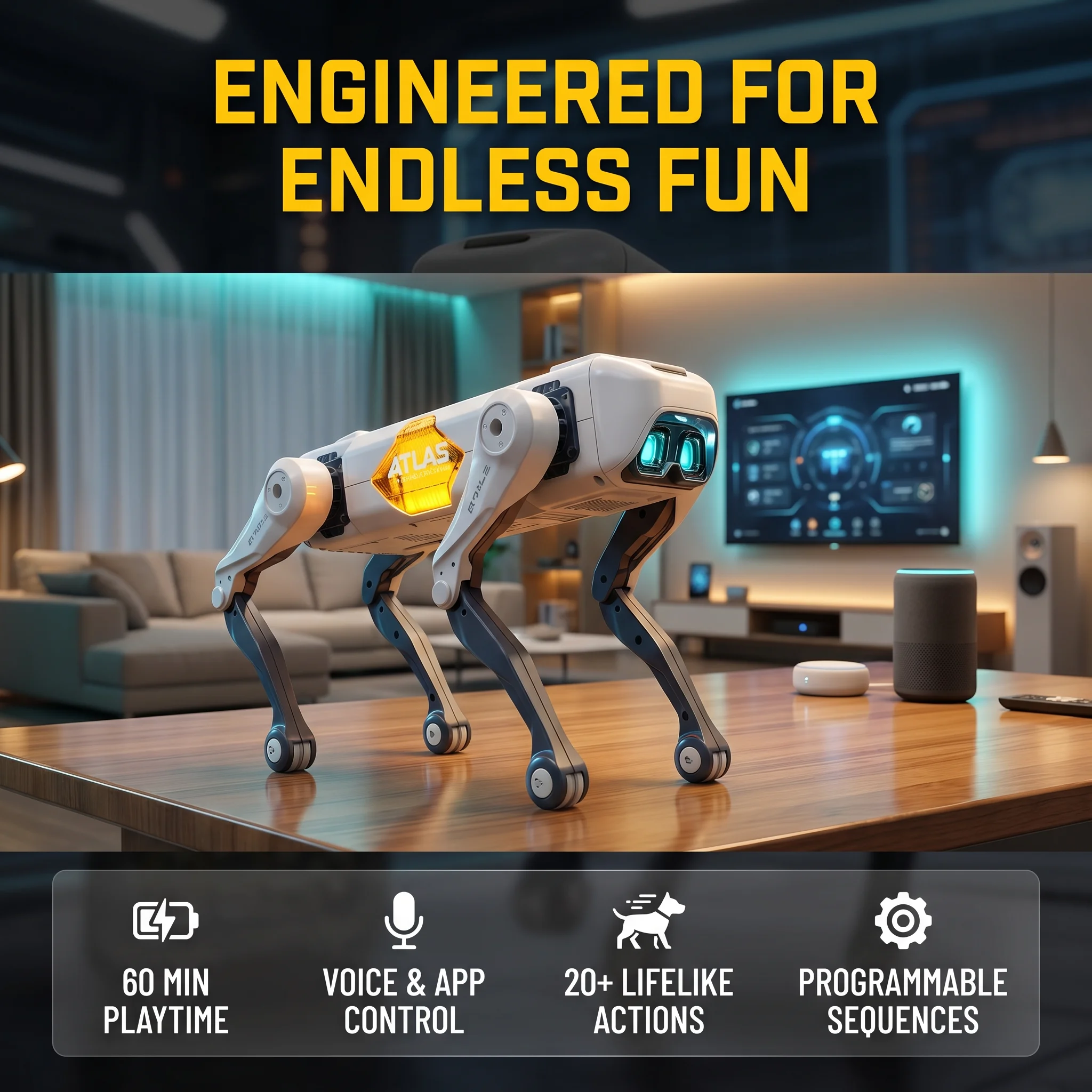 AIスマートロボット犬、音声＆アプリ制御、プログラミング、ダ - Remote Control Toys のレビューと価格