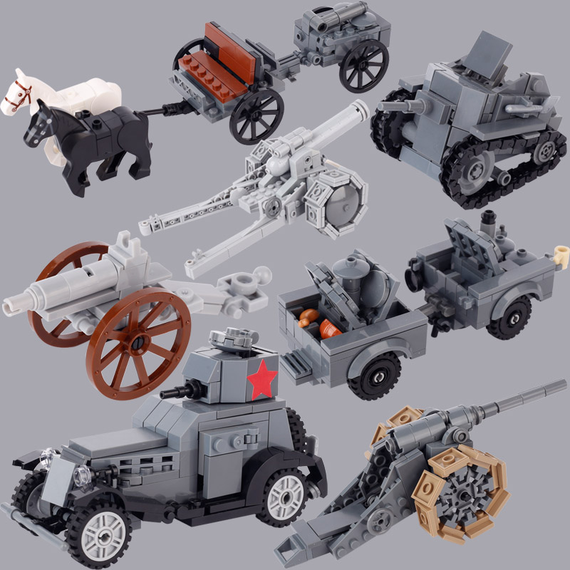 子供のためのww1ミリタリータンク装甲車のビルディングブロッ - Lego Compatible Military Tank のレビューと価格